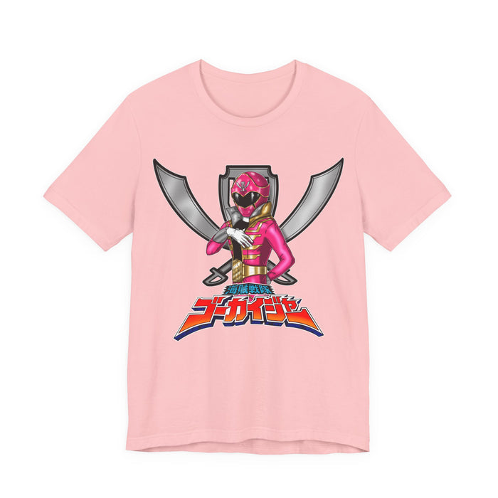 Gokai PInk Tee Super Sentai T Shirt Custom Graphic Art Cosplay Shirts Rangers Retro Vintage 90s
