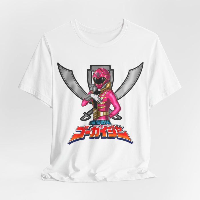 Gokai PInk Tee Super Sentai T Shirt Custom Graphic Art Cosplay Shirts Rangers Retro Vintage 90s