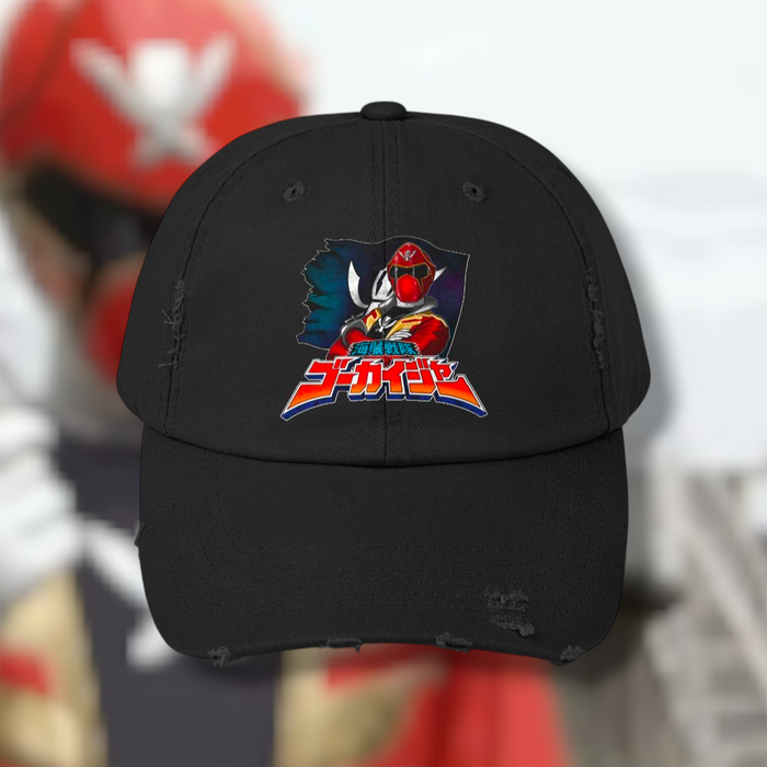 Gokaiger Captain Marvelous Distressed Hat Super Sentai T Shirt Custom Graphic Art Cosplay Shirts  Retro Vintage 90s