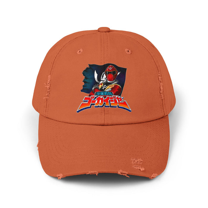 Gokaiger Captain Marvelous Distressed Hat Super Sentai T Shirt Custom Graphic Art Cosplay Shirts  Retro Vintage 90s