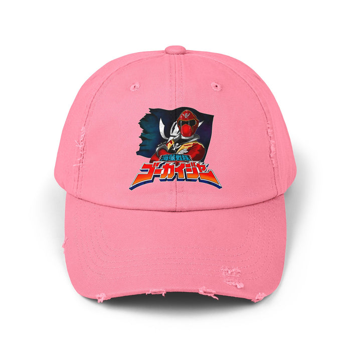 Gokaiger Captain Marvelous Distressed Hat Super Sentai T Shirt Custom Graphic Art Cosplay Shirts  Retro Vintage 90s