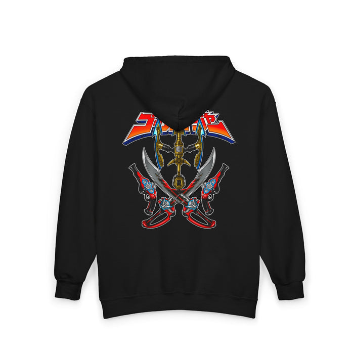 Gokaiger Gear Full Zip Hoodie Custom Graphic Art Cosplay Shirts Rangers Retro Vintage 90s