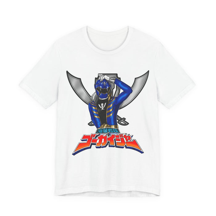 Gokaiger Gokai blue Tee Super Sentai T Shirt Custom Graphic Art Cosplay Shirts Rangers Retro Vintage 90s