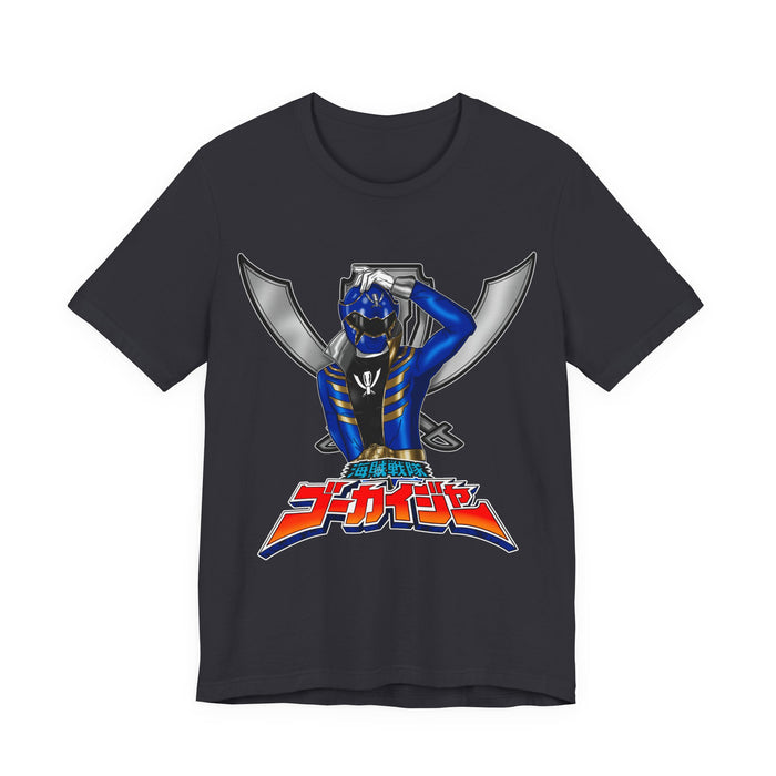 Gokaiger Gokai blue Tee Super Sentai T Shirt Custom Graphic Art Cosplay Shirts Rangers Retro Vintage 90s