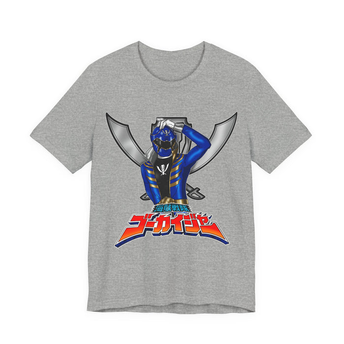 Gokaiger Gokai blue Tee Super Sentai T Shirt Custom Graphic Art Cosplay Shirts Rangers Retro Vintage 90s