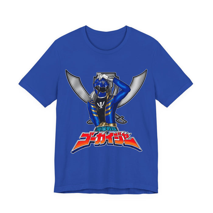 Gokaiger Gokai blue Tee Super Sentai T Shirt Custom Graphic Art Cosplay Shirts Rangers Retro Vintage 90s