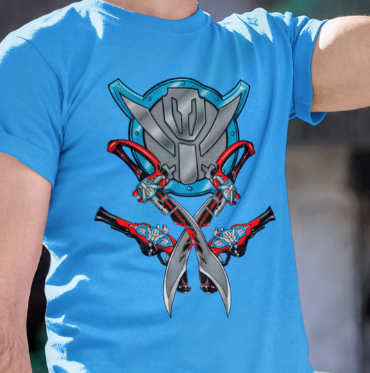 Gokaiger Gokai Gear Tee Super Sentai T Shirt Custom Graphic Art Cosplay Shirts Rangers Retro Vintage 90s