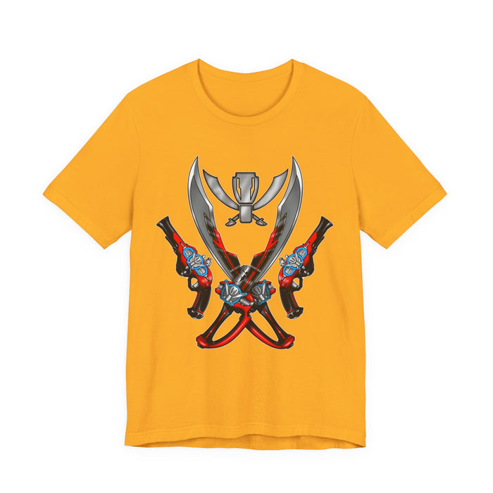 Gokaiger Gokai Gear Tee Super Sentai T Shirt Custom Graphic Art Cosplay Shirts  Retro Vintage 90s