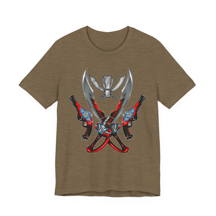 Gokaiger Gokai Gear Tee Super Sentai T Shirt Custom Graphic Art Cosplay Shirts  Retro Vintage 90s