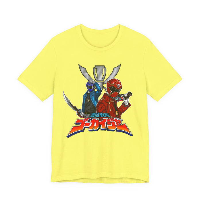 Gokaiger Gokai Red/Blue Tee Super Sentai T Shirt Custom Graphic Art Cosplay Shirts Rangers Retro Vintage 90s