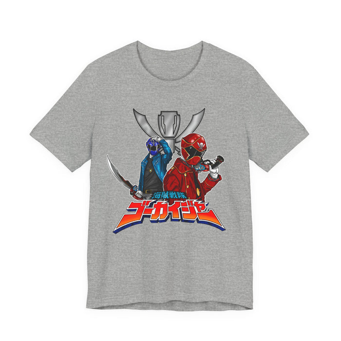 Gokaiger Gokai Red/Blue Tee Super Sentai T Shirt Custom Graphic Art Cosplay Shirts Rangers Retro Vintage 90s