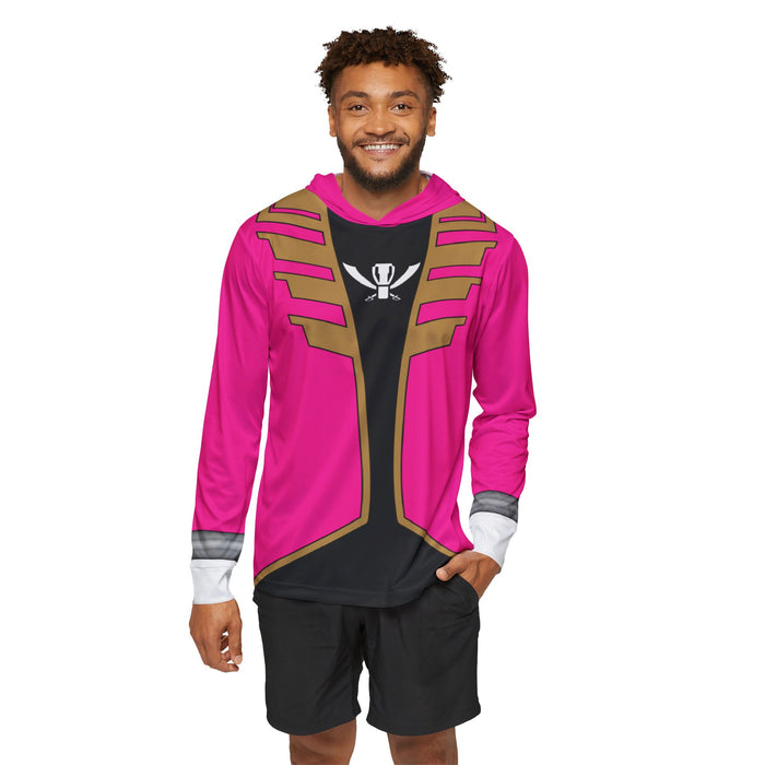 Gokaiger pink Hoodie (Full Print) Lightweight, Breathable, workout, pull over, fitness Hoodie Super Sentai Custom
