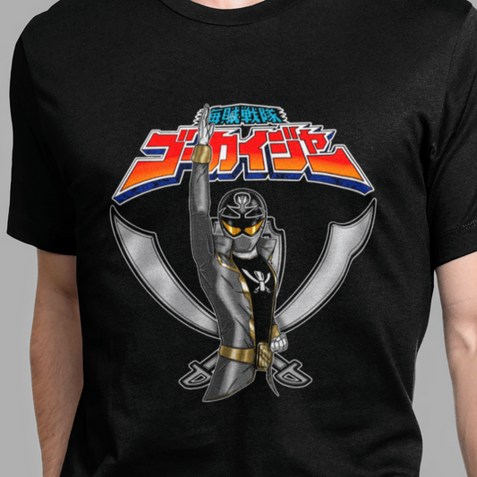 Gokaiger Silver Gokai Tee Super Sentai T Shirt Custom Graphic Art Cosplay Shirts Rangers Retro Vintage 90s