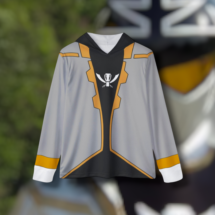 Gokaiger Silver Hoodie (Full Print) Lightweight, Breathable, workout, pull over, fitness Hoodie Super Sentai Custom