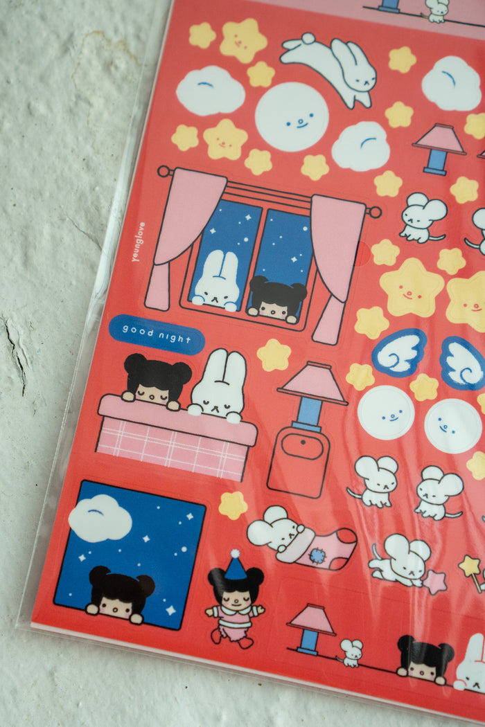 Good Night Ninjee Sticker Sheet