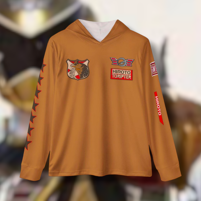 GoOnger Gold Hoodie (Full Print) Lightweight, Breathable, workout, pull over, fitness Hoodie Super Sentai Custom