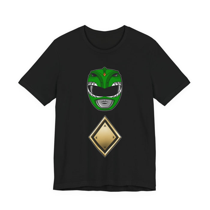 Green Helmet Tee Super Sentai T Shirt Custom Graphic Art Cosplay Shirts Rangers Retro Vintage 90s