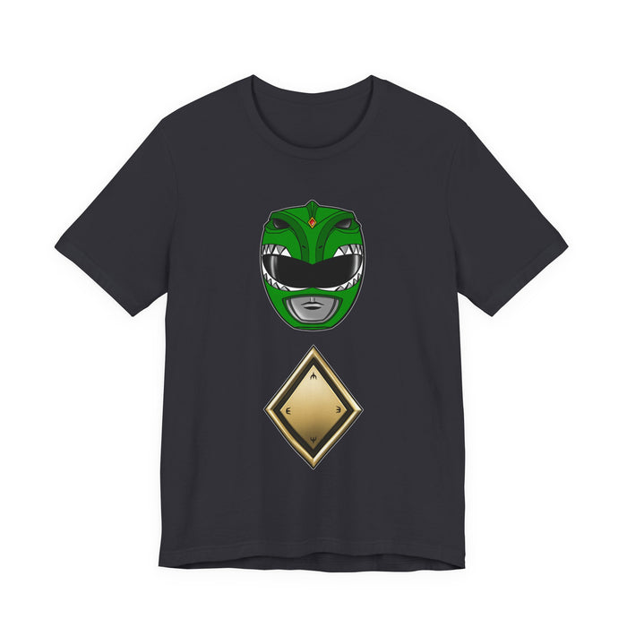 Green Helmet Tee Super Sentai T Shirt Custom Graphic Art Cosplay Shirts Rangers Retro Vintage 90s