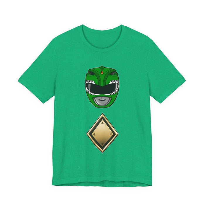 Green Helmet Tee Super Sentai T Shirt Custom Graphic Art Cosplay Shirts Rangers Retro Vintage 90s