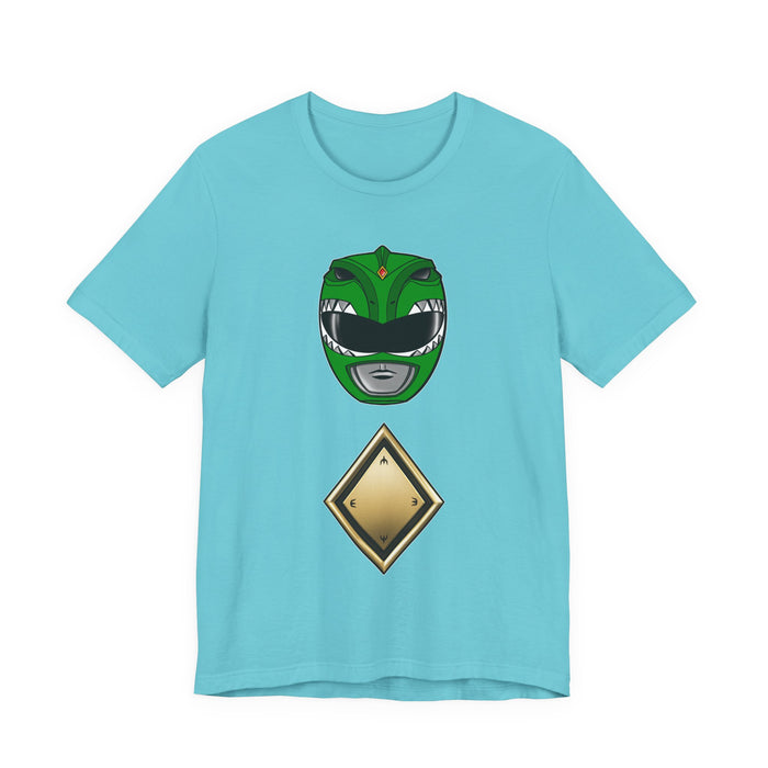 Green Helmet Tee Super Sentai T Shirt Custom Graphic Art Cosplay Shirts Rangers Retro Vintage 90s