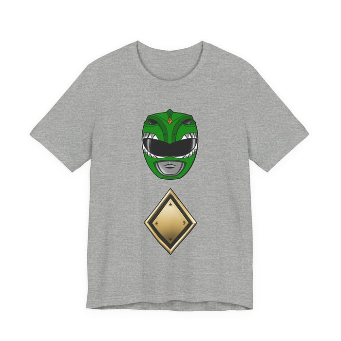 Green Helmet Tee Super Sentai T Shirt Custom Graphic Art Cosplay Shirts Rangers Retro Vintage 90s