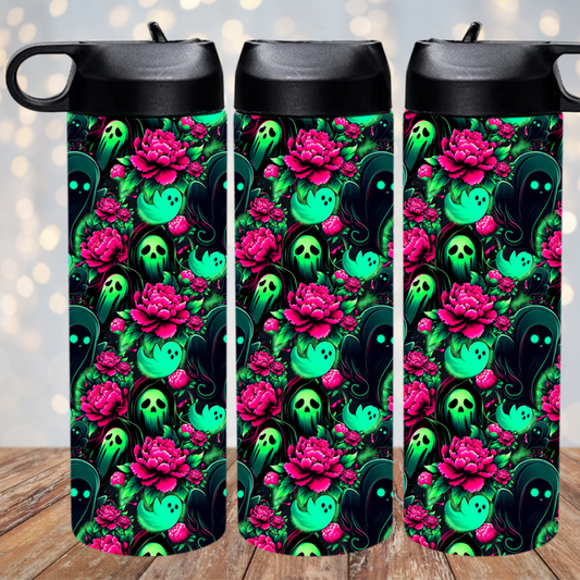 GREEN NEON GHOST   WATER BOTTLE
