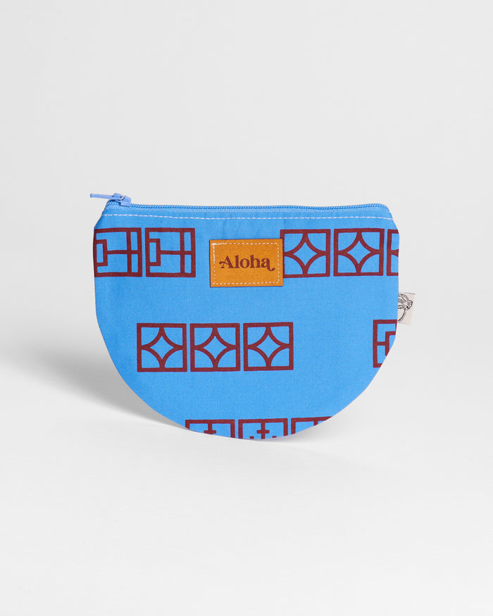 Half Round Pouch - Breeze Block Copen