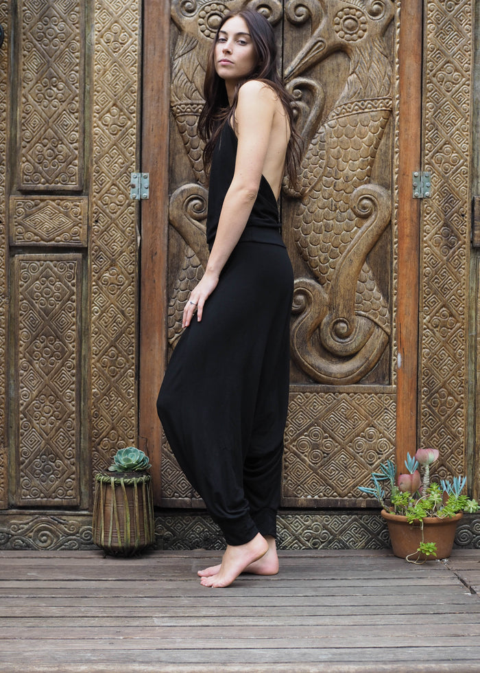 Halter Jumpsuit - Black