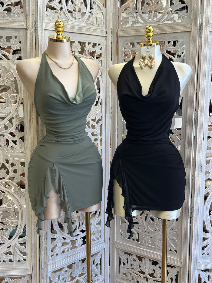 Halter Lesly Dress- Estira, Stretchy
