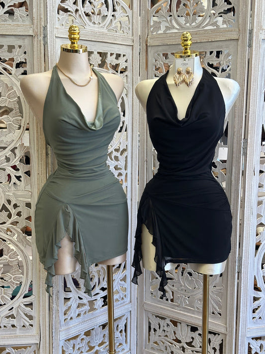 Halter Lesly Dress- Estira, Stretchy