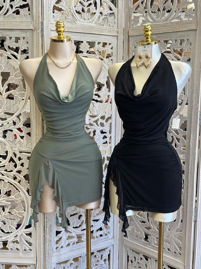 Halter Lesly Dress- Estira, Stretchy