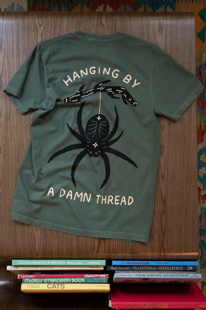 Hanging by a Thread T-Shirt | Woodsy Green