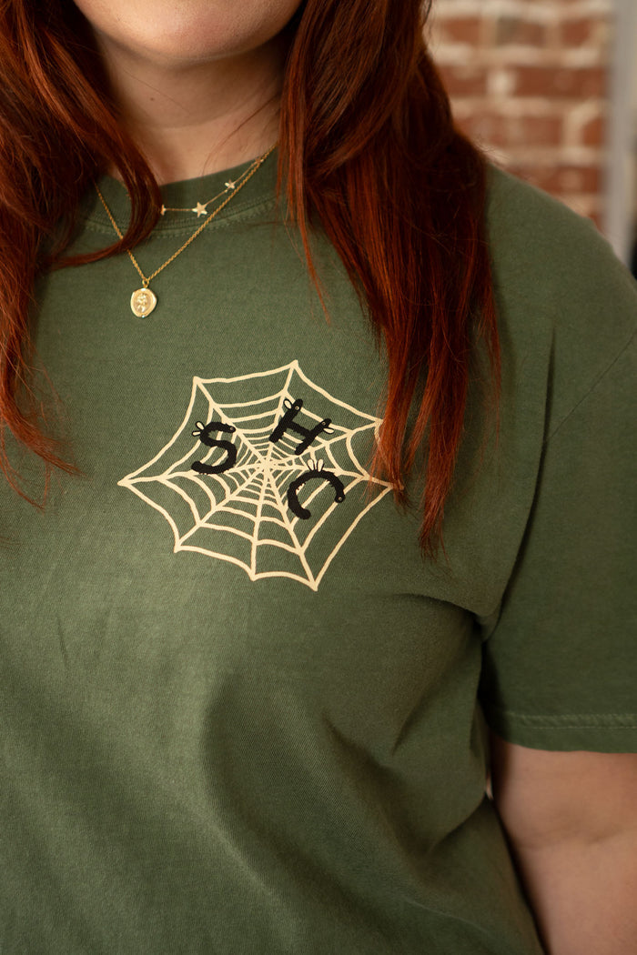 Hanging by a Thread T-Shirt | Woodsy Green