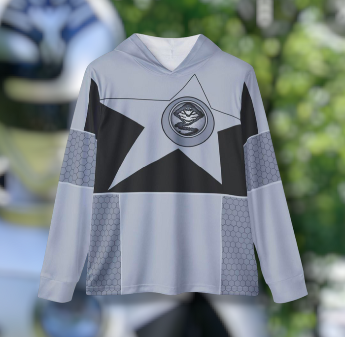 Super Sentai Inspired Hebisukai Silver ranger costume hoodie
