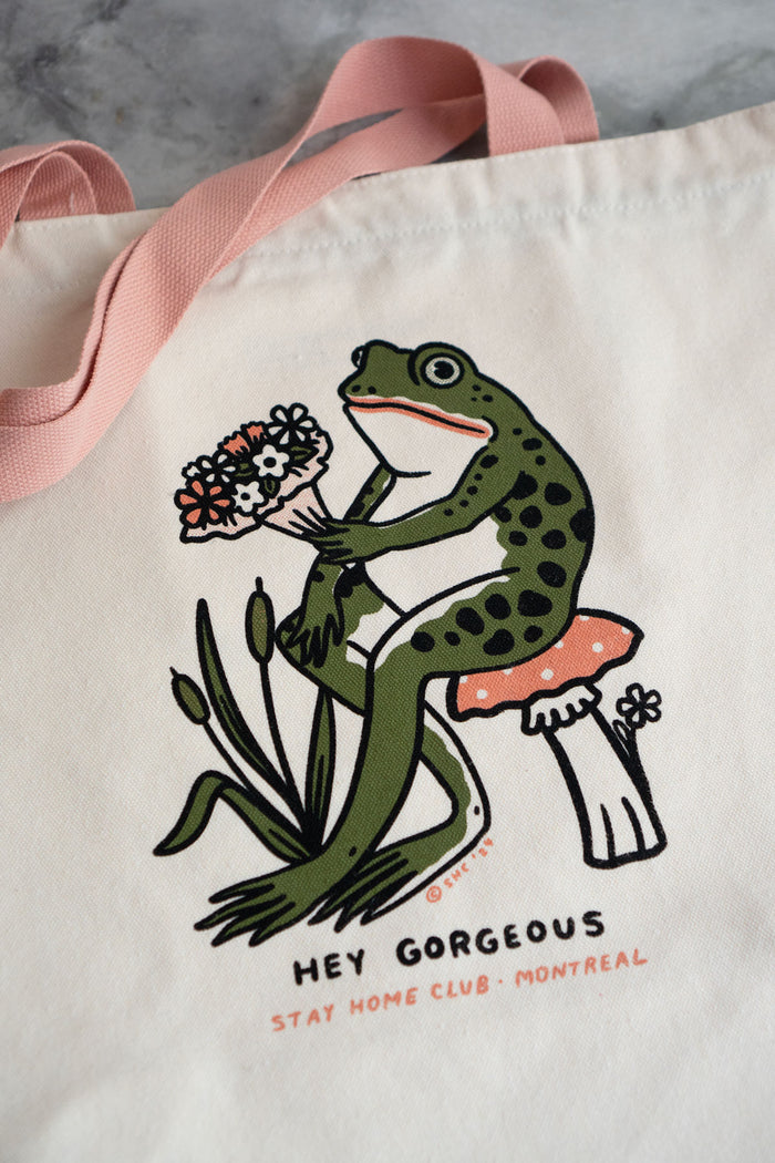 Hey Gorgeous Big Zip Tote