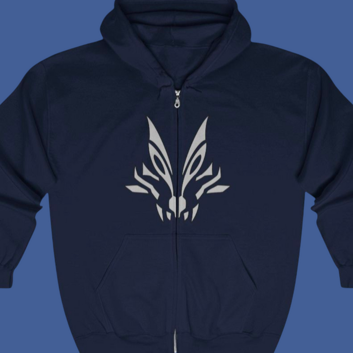 Howling Wolf Full Zip Hoodie Custom Graphic Art Cosplay Shirts Rangers Retro Vintage 90s