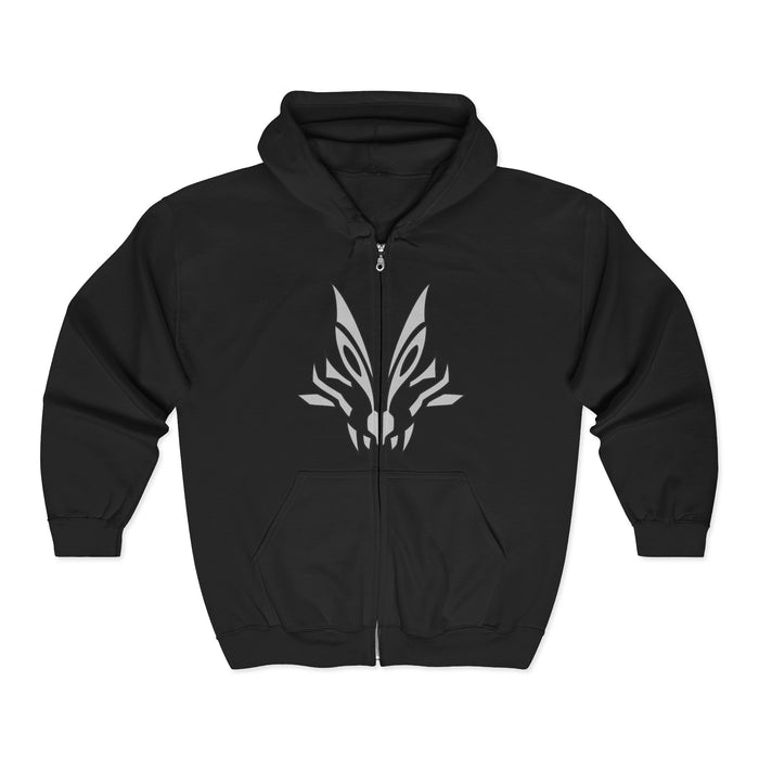 Howling Wolf Full Zip Hoodie Custom Graphic Art Cosplay Shirts Rangers Retro Vintage 90s