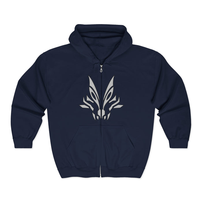 Howling Wolf Full Zip Hoodie Custom Graphic Art Cosplay Shirts Rangers Retro Vintage 90s
