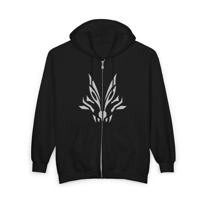 Howling Wolf Full Zip Hoodie Custom Graphic Art Cosplay Shirts Rangers Retro Vintage 90s