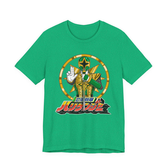 Hurricaneger Green Tee Super Sentai T Shirt Custom Graphic Art Cosplay Shirts Rangers Retro Vintage 90s