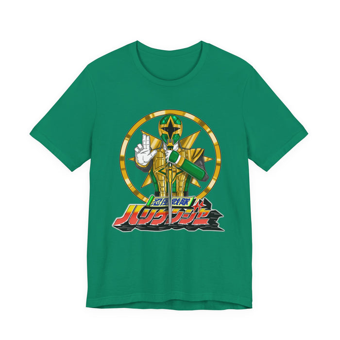 Hurricaneger Green Tee Super Sentai T Shirt Custom Graphic Art Cosplay Shirts Rangers Retro Vintage 90s