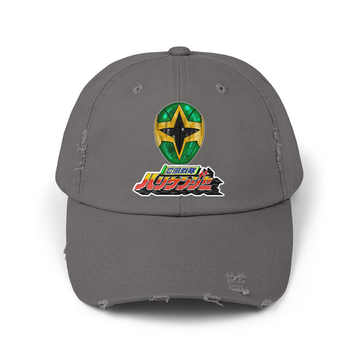 Hurricanenger Green Distressed Hat Super Sentai T Shirt Custom Graphic Art Cosplay Shirts Rangers Retro Vintage 90s