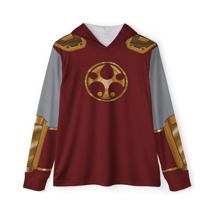 Hurricanger KabutiRaiger Crimson Blue Hoodie (Full Print) Lightweight, Breathable, workout, pull over, fitness Hoodie Super Sentai Custom