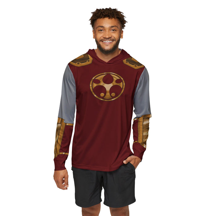 Hurricanger KabutiRaiger Crimson Blue Hoodie (Full Print) Lightweight, Breathable, workout, pull over, fitness Hoodie Super Sentai Custom