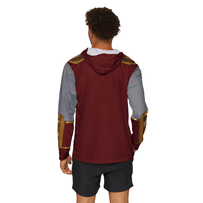 Hurricanger KabutiRaiger Crimson Blue Hoodie (Full Print) Lightweight, Breathable, workout, pull over, fitness Hoodie Super Sentai Custom