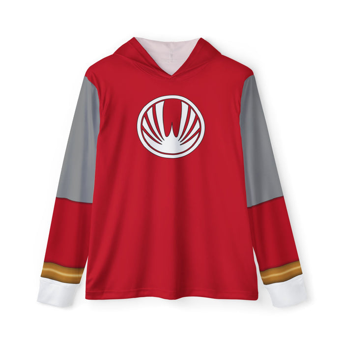 Hurricanger Red Hoodie (Full Print)Lightweight, Breathable, workout, pull over, fitness, Super Sentai Custom