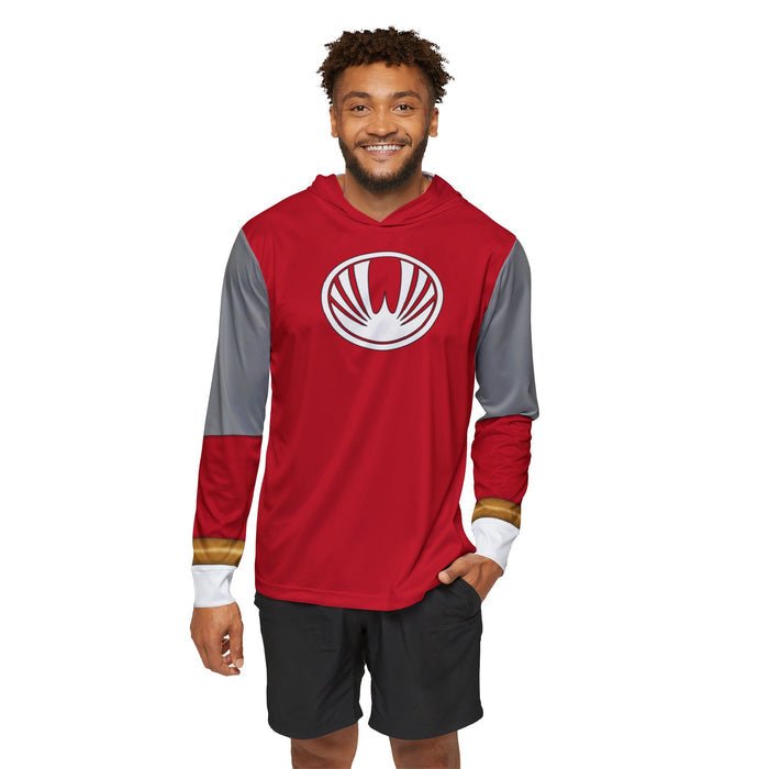 Hurricanger Red Hoodie (Full Print)Lightweight, Breathable, workout, pull over, fitness, Super Sentai Custom