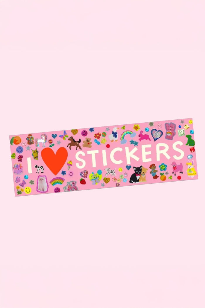 I HEART STICKERS Bumper Sticker