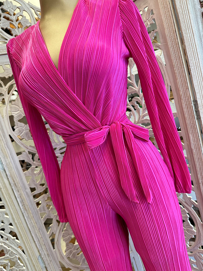 Pleated Crossed Romper