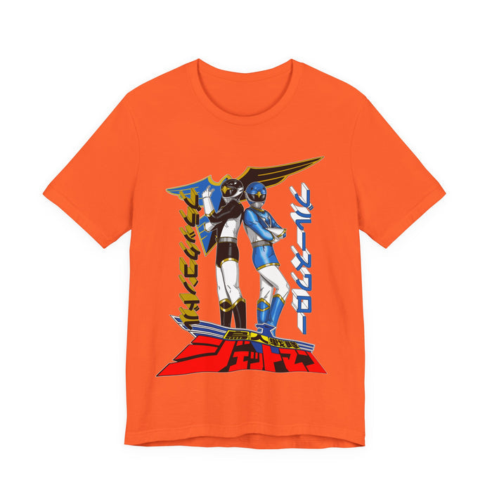Jetman Black and Blue Condor Tee Custom Graphic Art Cosplay Shirts Rangers Retro Vintage 90s